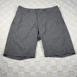 Travis Mathew Mens Shorts Size 32 Gray with Blue Spots 5‎ Pockets 10 In Inseam